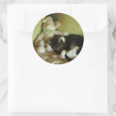 Bunny en kat vriend stickers (Tas)