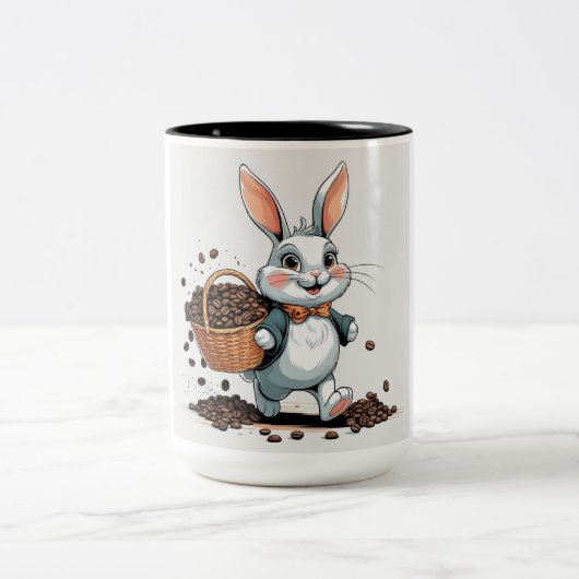 Bunny en koffieboon Mok (Center)