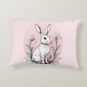 Bunny en lelies accent kussen (Achterkant)