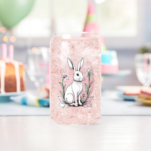 Bunny en lelies blikvorm glas (Insitu (Verjaardag))