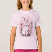 Bunny en lelies t-shirt (Voorkant)