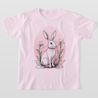 Bunny en lelies t-shirt