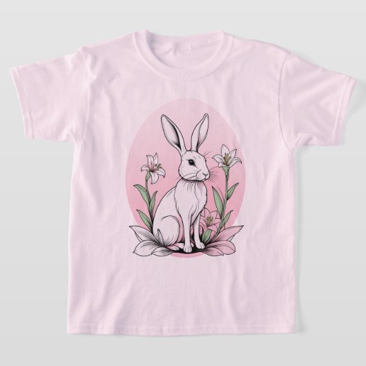 Bunny en lelies t-shirt (Laagn)