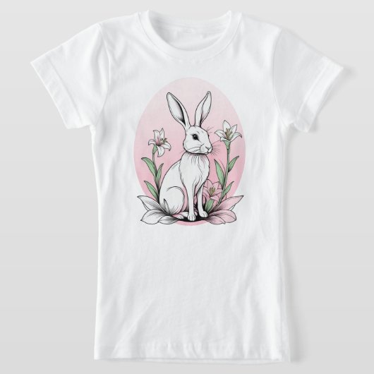 Bunny en lelies t-shirt (Laagn)