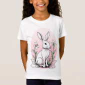 Bunny en lelies t-shirt (Voorkant)