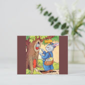 Bunny en Mailman Briefkaart (Staand voorkant)