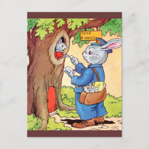 Bunny en Mailman Briefkaart