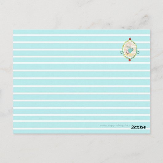 Bunny en Monkey Briefkaart (Achterkant)