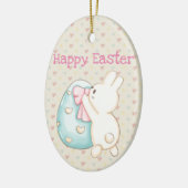 Bunny en paaseieren keramisch ornament (Links)