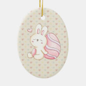 Bunny en paaseieren keramisch ornament (Achterkant)