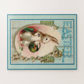  Bunny en paaseieren Legpuzzel (Horizontaal)
