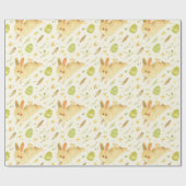 Bunny- en paaseipatroon cadeaupapier (Vlak)