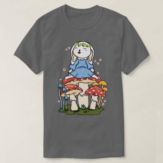 Bunny en paddenstoel t-shirt (Design voorkant)