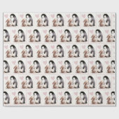 Bunny en Penguin vriendschap Cadeaupapier (Vlak)