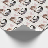 Bunny en Penguin vriendschap Cadeaupapier (Hoek)