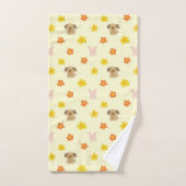 Bunny- en puppypatroon bad handdoek (Handdoek)