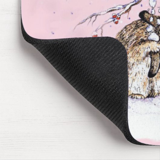 Bunny- en sneeuwvogels muismat (Hoek)