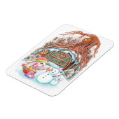 Bunny en Snowman Magneet (Linkerzijde)