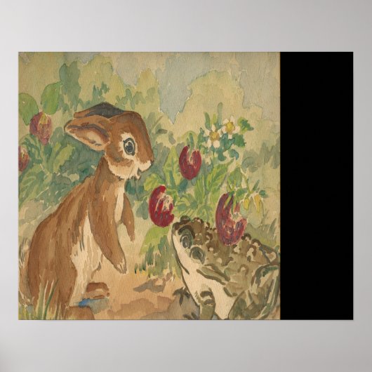 Bunny en Toad 20 x 16 afdrukken Poster (Voorkant)