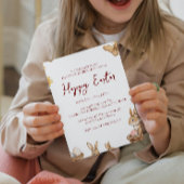 Bunny en vlinders jaarlijks gelukkig Pasen Kaart