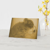 Bunny- en wijnglas kaart (Gele Bloem)