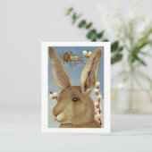 Bunny en Willow takken Feestdagenkaart (Staand voorkant)