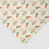 Bunny- en wortelpaaspatroon tissuepapier (Detail)