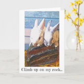 Bunny Enmoegement Card Kaart (Gele Bloem)
