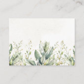 Bunny Eucalyptus Diaper Raffle Baby shower Informatiekaartje (Achterkant)