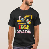 Bunny Excavator Eggscavator Easter Hunt Kind B T-shirt (Voorkant)