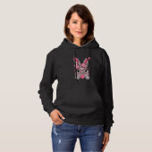 Bunny Face Bow Stropdas Headband Glasses Bubblegum Hoodie (Voorkant volledig)