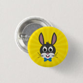 Bunny Face Boy-32886 Ronde Button 3,2 Cm (Voorkant /achterkant)