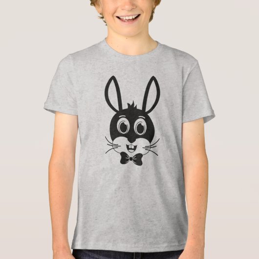 Bunny Face Boy-32886 Tri-Blend Shirt (Voorkant)