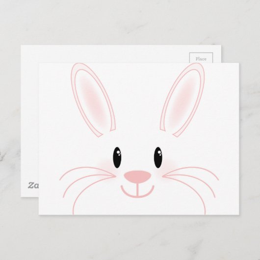 Bunny Face Briefkaart (Voorkant / Achterkant)