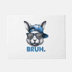 Bunny Face Bruh Meme Grappig Gezegde Bro Groeten E Deurmat