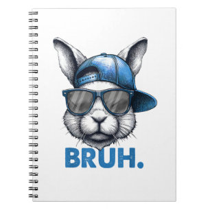 Bunny Face Bruh Meme Grappig Gezegde Bro Groeten E Notitieboek