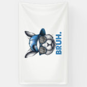 Bunny Face Bruh Meme Grappig Gezegde Bro Groeten E Spandoek (Verticaal)