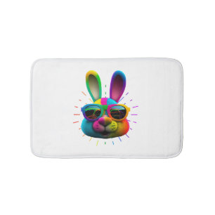Bunny face Cool Easter Bunny met bril Badmat