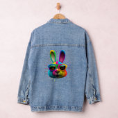 Bunny face Cool Easter Bunny met bril Denim Jacket (Hangar)