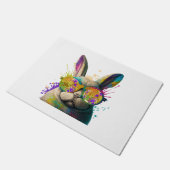 Bunny face Cool Easter Bunny met bril Deurmat (Schuin)