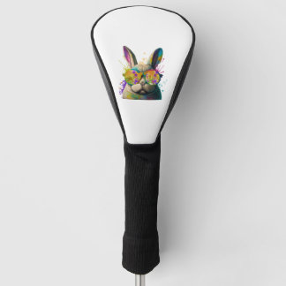 Bunny face Cool Easter Bunny met bril Golfheadcover