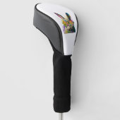 Bunny face Cool Easter Bunny met bril Golfheadcover (Schuin)