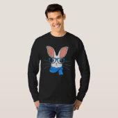 Bunny face Cool Easter Bunny with Glasses Easter 1 T-shirt (Voorkant volledig)