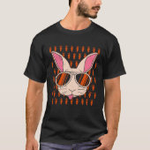 Bunny face Cool Easter Bunny with Glasses Easter T-shirt (Voorkant)