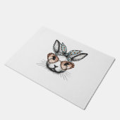 Bunny Face Easter Leopard Glasses Meisjes Vrouwen Deurmat (Schuin)