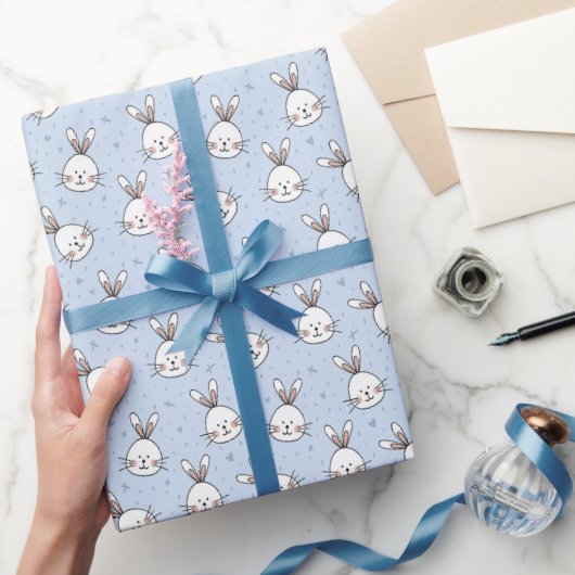 Bunny Face Easter Wrapping Paper - Schattige en fe Cadeaupapier (Geschenken)
