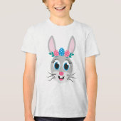 Bunny Face Girl-32885 Tri-Blend Shirt (Voorkant)