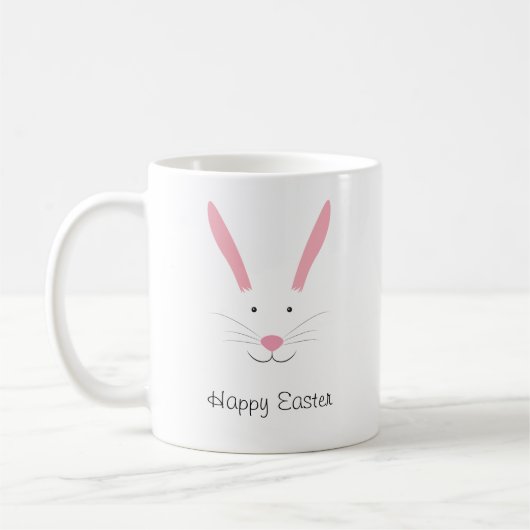 Bunny Face Holiday Easter Coffee Mok (Links)