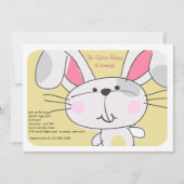 Bunny Face Invitation Kaart (Voorkant)