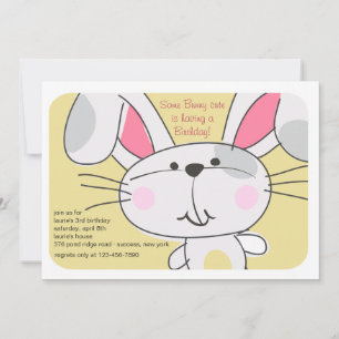 Bunny Face Invitation Kaart